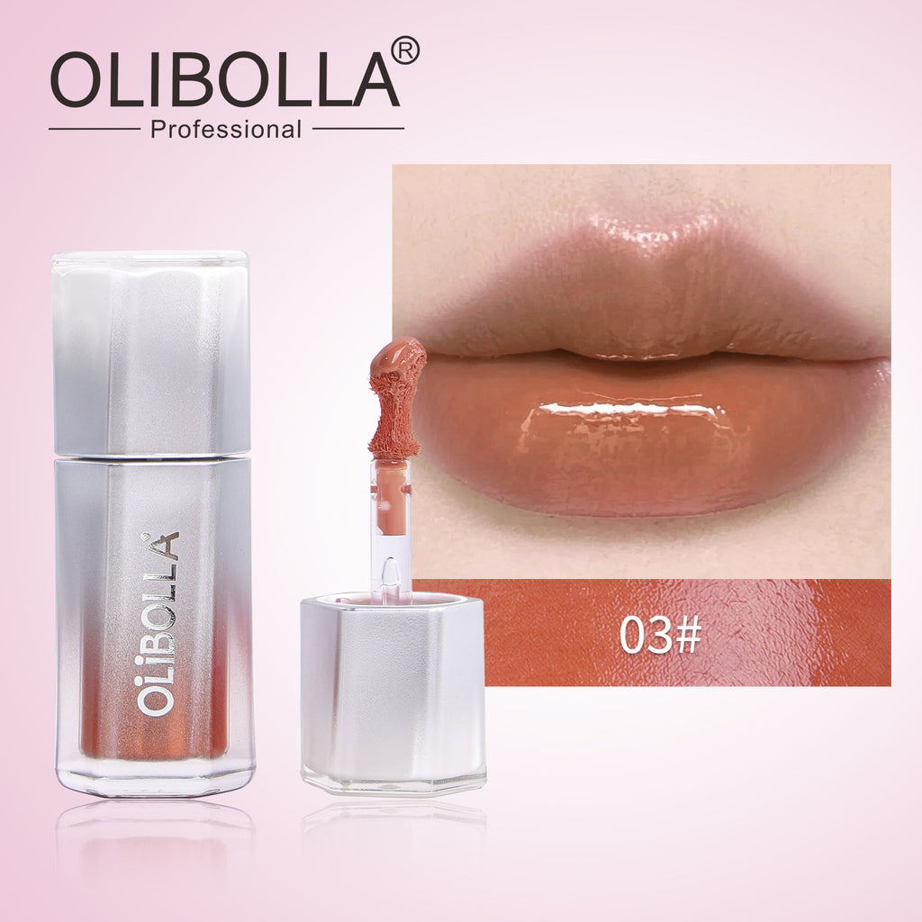 OLIBOLLA Misty Moist Lip Glaze, Long-lasting, Light Texture, Non-stick Cup, Hydrating Lip Gloss