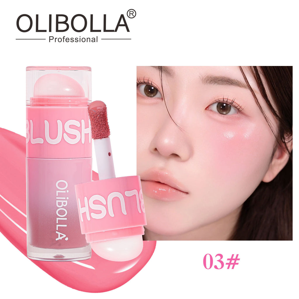 OLIBOLLA 6 Colors Double-ended Liquid Blush Blendable Waterproof Longwear Blush Stick