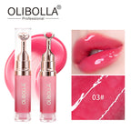 OLIBOLLA Mirror Lip Glaze with Metal Massage Tip, Lip Line Reducing