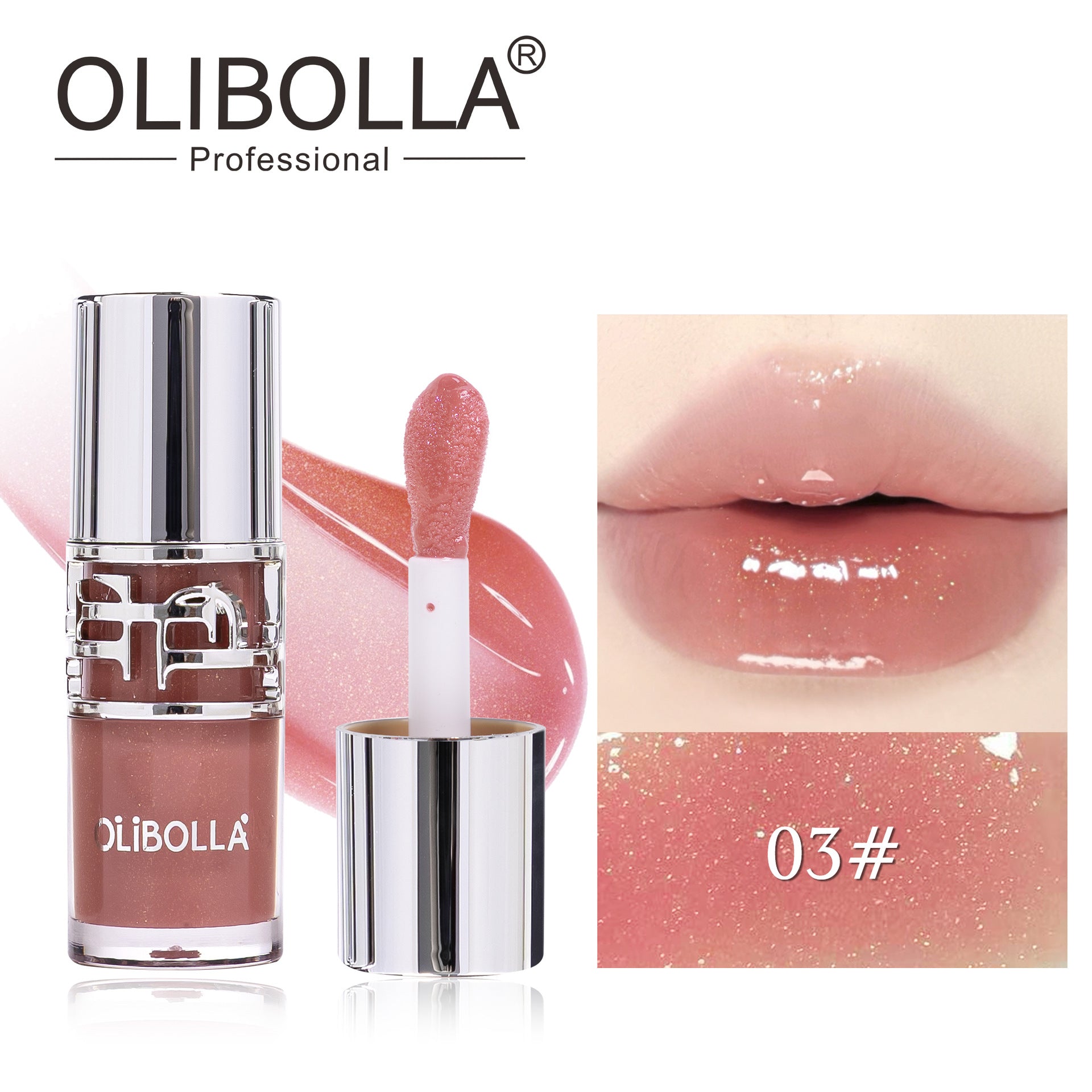 Shimmering Mirror Lip Glaze, Glossy Jelly Lip Tint