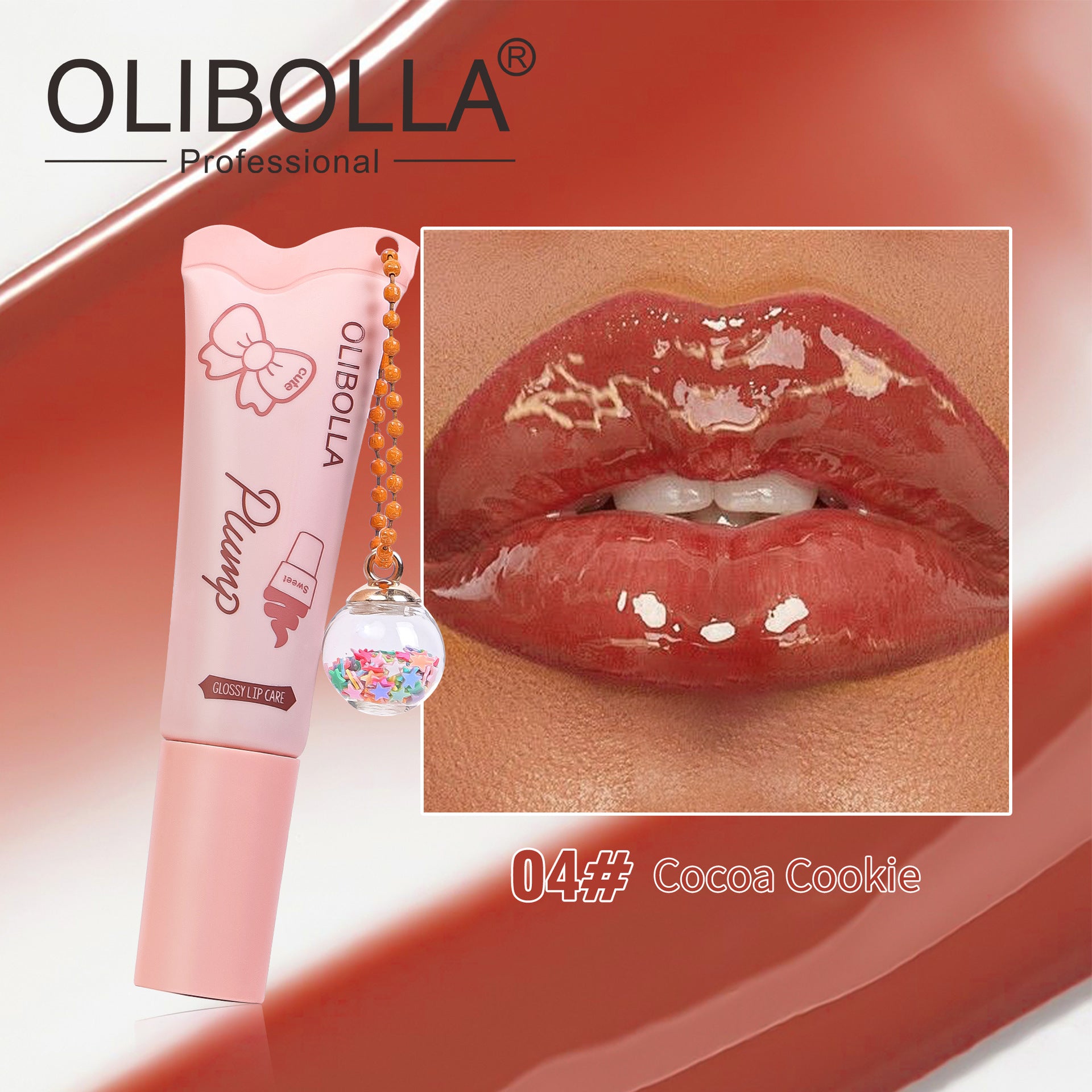 OLIBOLLA Ice Cream Lip Balm With Pendant Long Lasting Hydration
