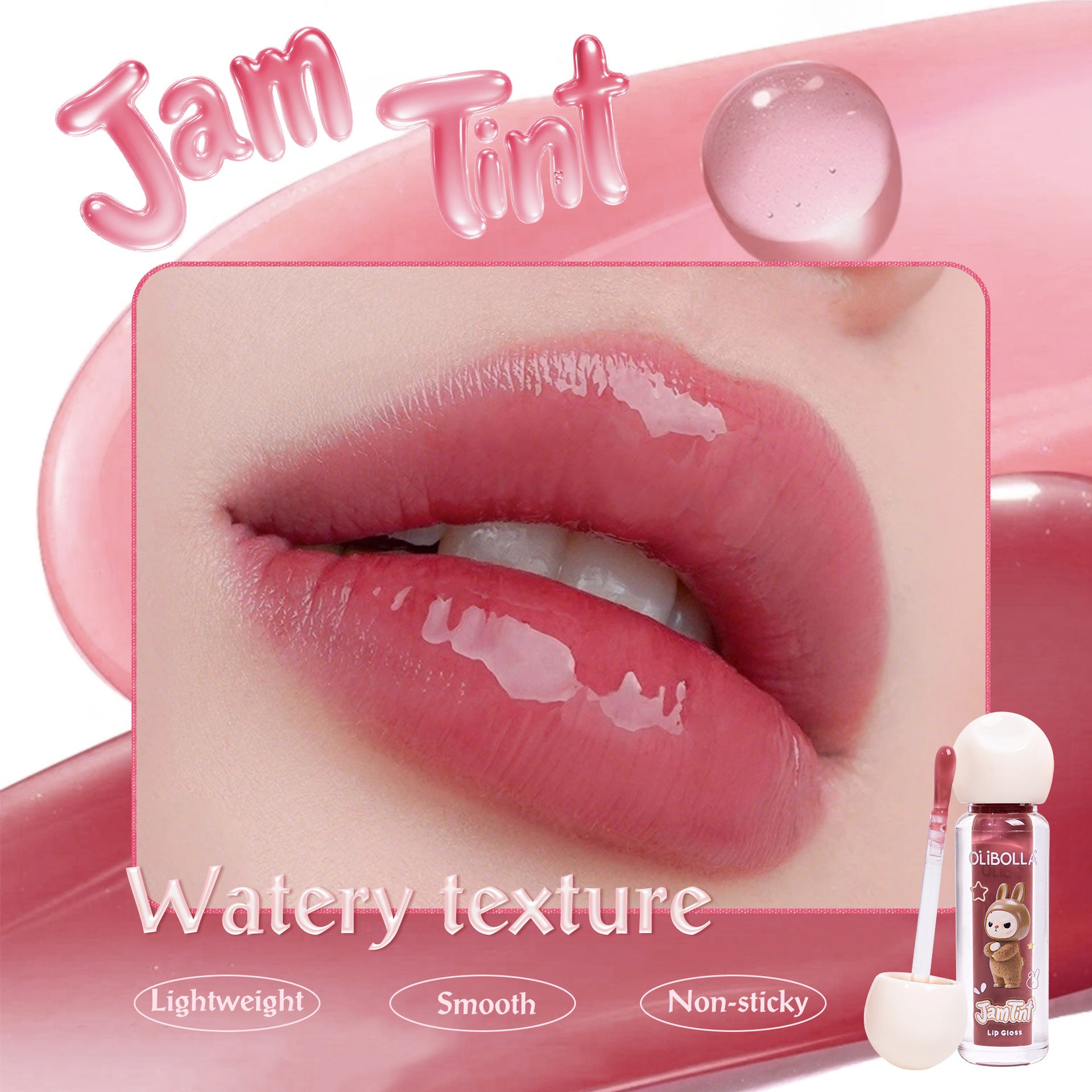 Labubu Glossy Moist Lip Gloss Easy Color Long Lasting Lipstick