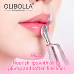 OLIBOLLA Mirror Lip Glaze with Metal Massage Tip, Lip Line Reducing