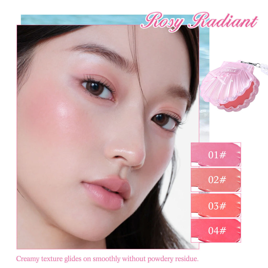 OLIBOLLA Shell Blush Balm, Multi-Use Lip & Cheek
