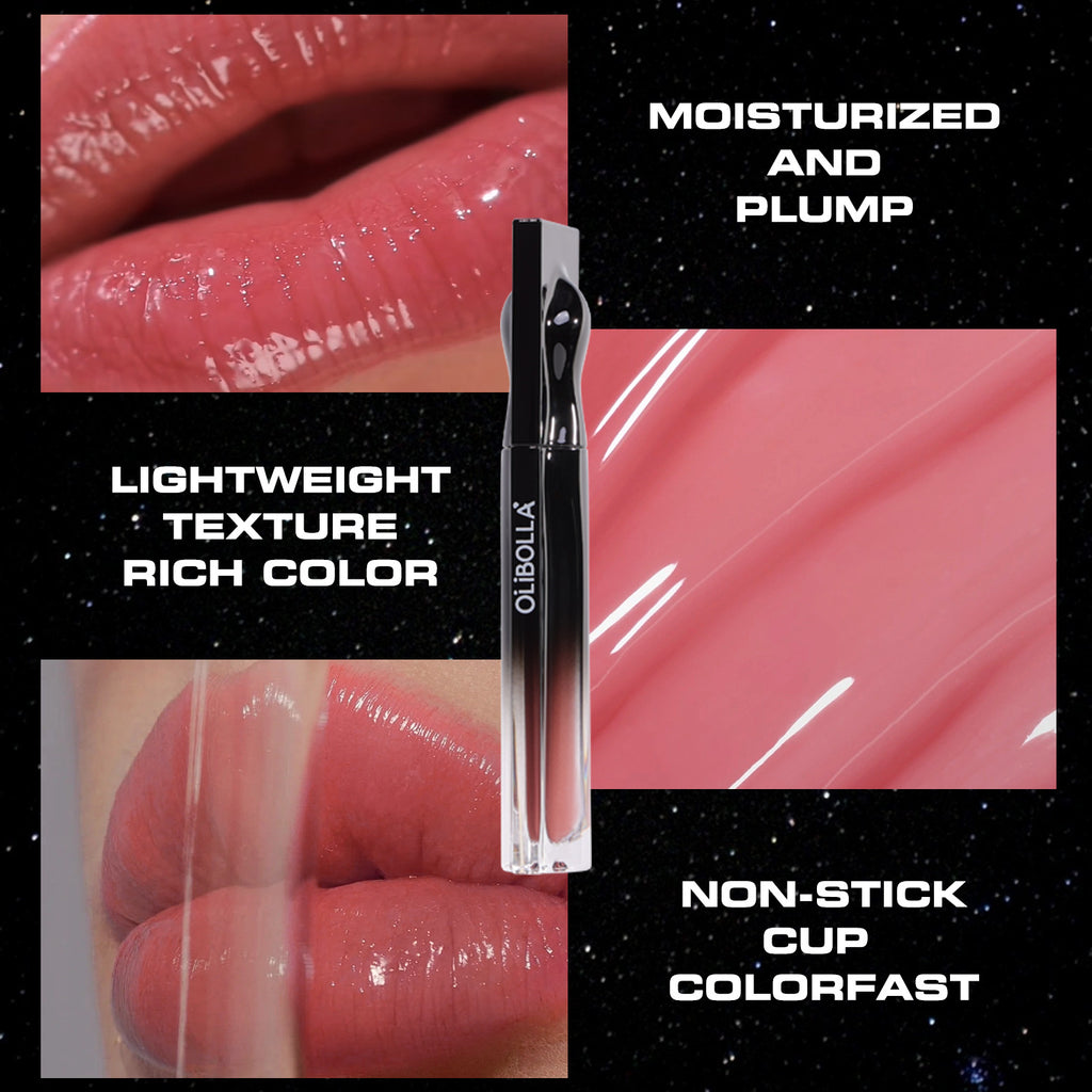 OLIBOLLA Mirror Hydrating Lip Glaze, Cup-proof & Waterproof