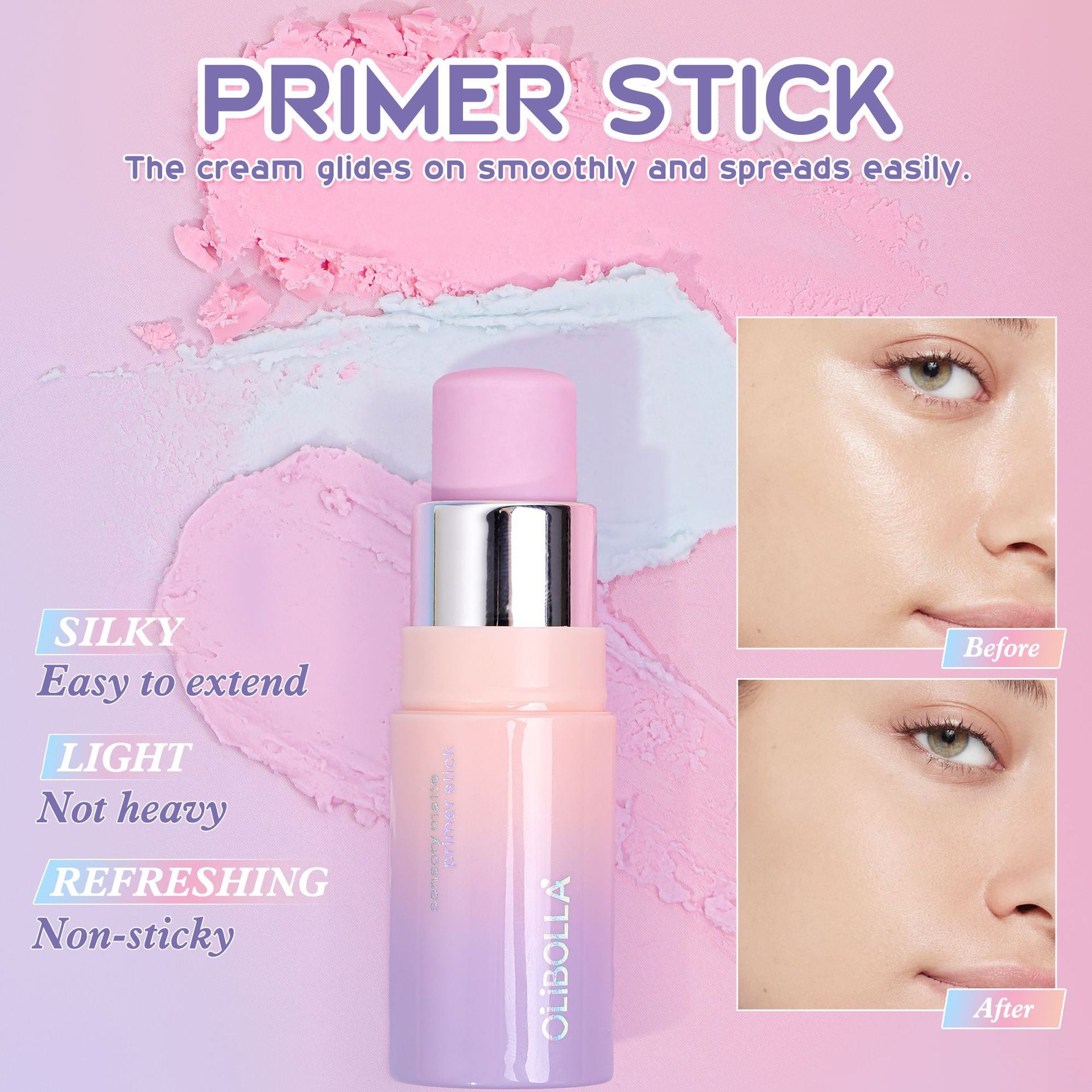 OLIBOLLA Contour Stick Primer Pore Minimizing Concealer Makeup Fixer