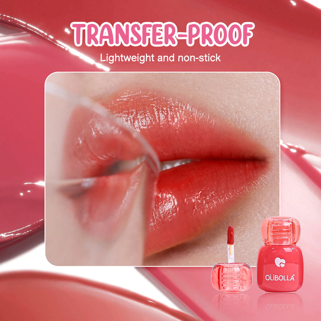 OLIBOLLA 6 Colors Mirror Gloss Lock Color Non-stick Lip Glaze