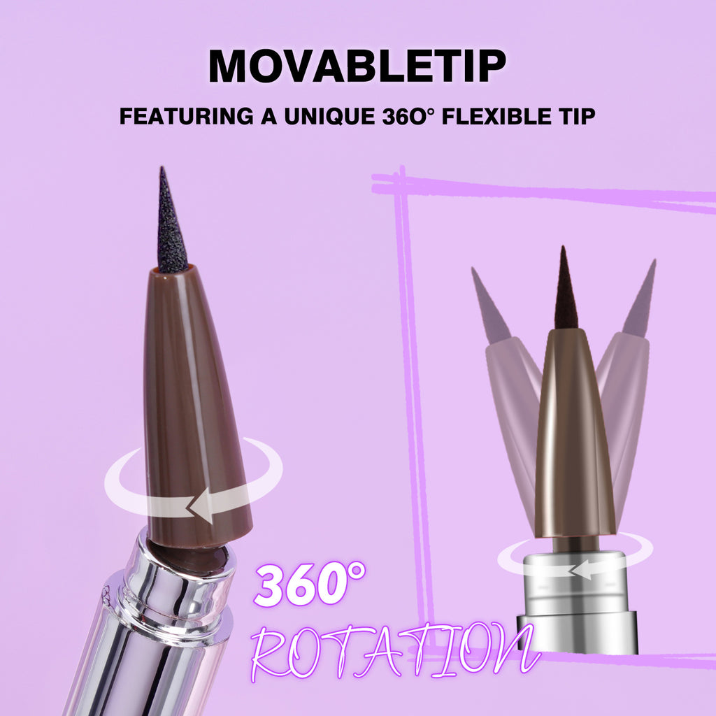 360°Rotating Tip Eyeliner Pigmented Long-lasting