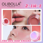 OLIBOLLA Matte & Glossy 4-Color Blush Cream, Rouge, Stereo Blush Mud