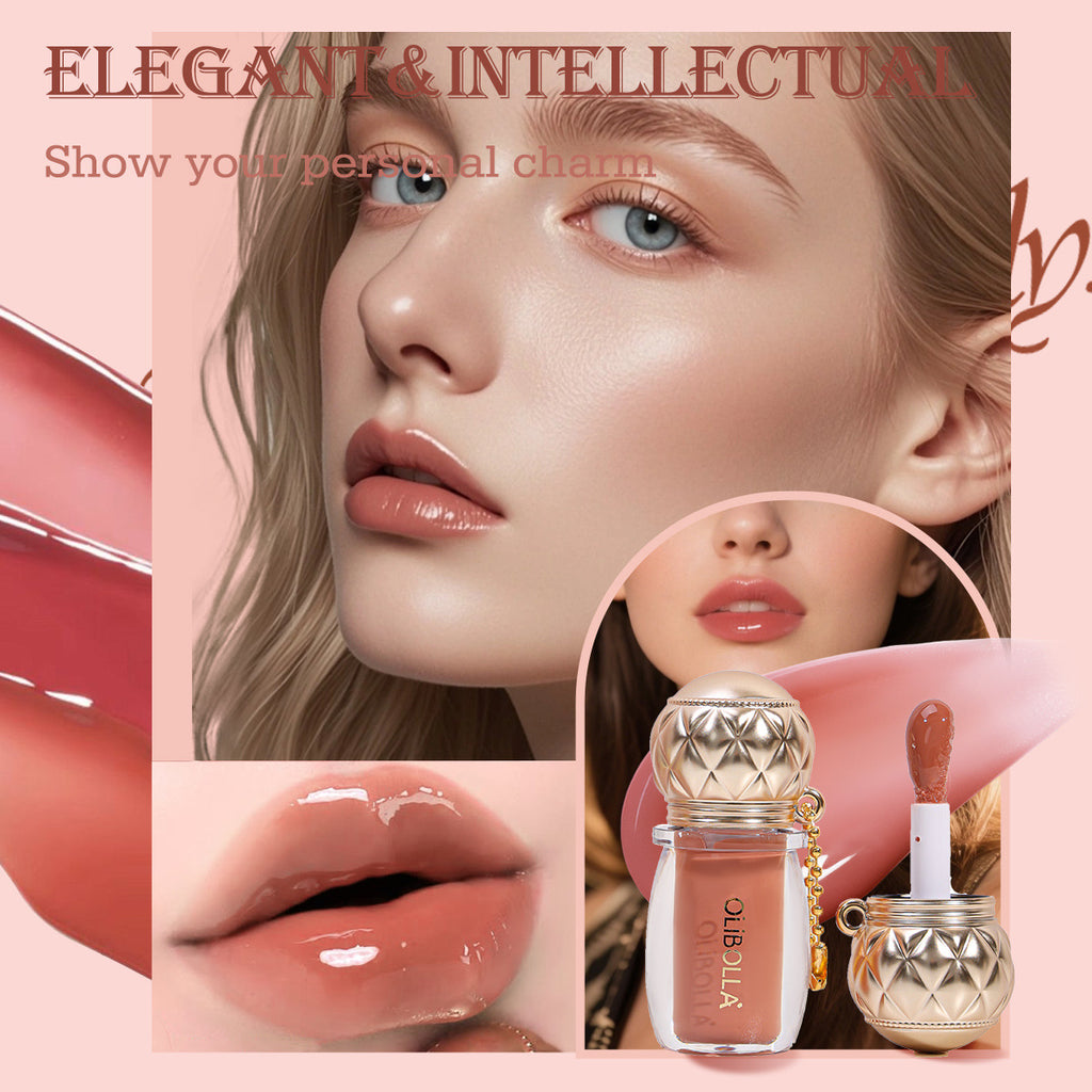 OLIBOLLA Retro Round Lip Gloss 6 Colors Hydrating Plumping