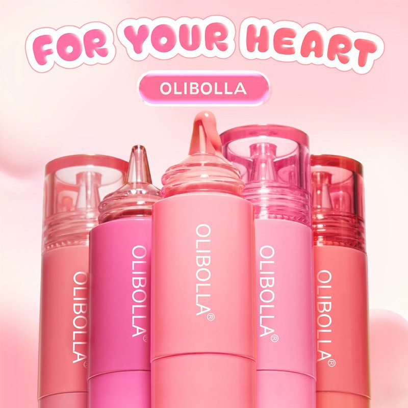 OLIBOLLA Liquid Blush Matte Lipstick Eyeshadow Natural Brightening Makeup