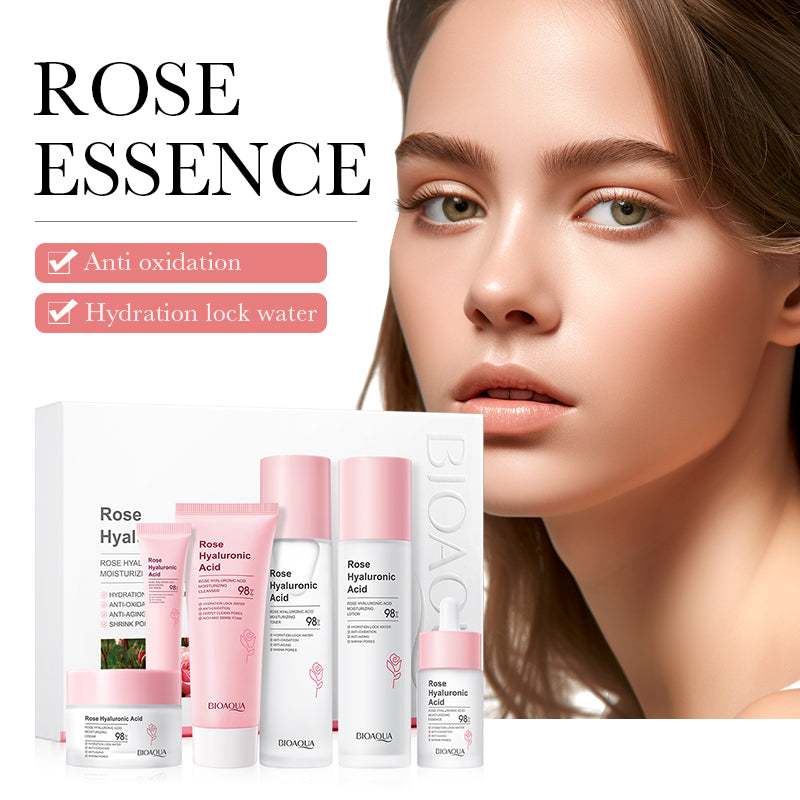 BIOAOUA Rose Hyaluronic Acid Moisturizing 6-Piece Set 20g+100g+30ml+100ml+100ml+50g