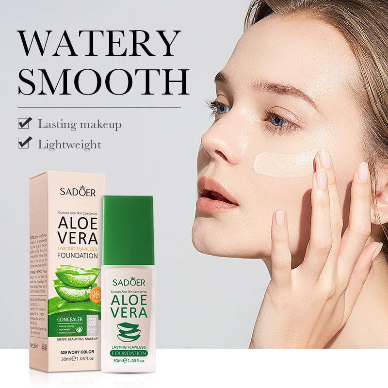 SADOER Aloe Vera Long-Lasting Flawless Foundation Liquid Natural 30ml