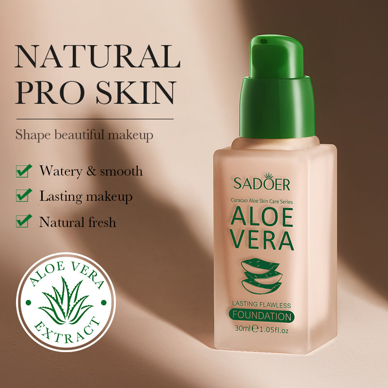 SADOER Aloe Vera Long-Lasting Flawless Foundation Liquid Natural 30ml