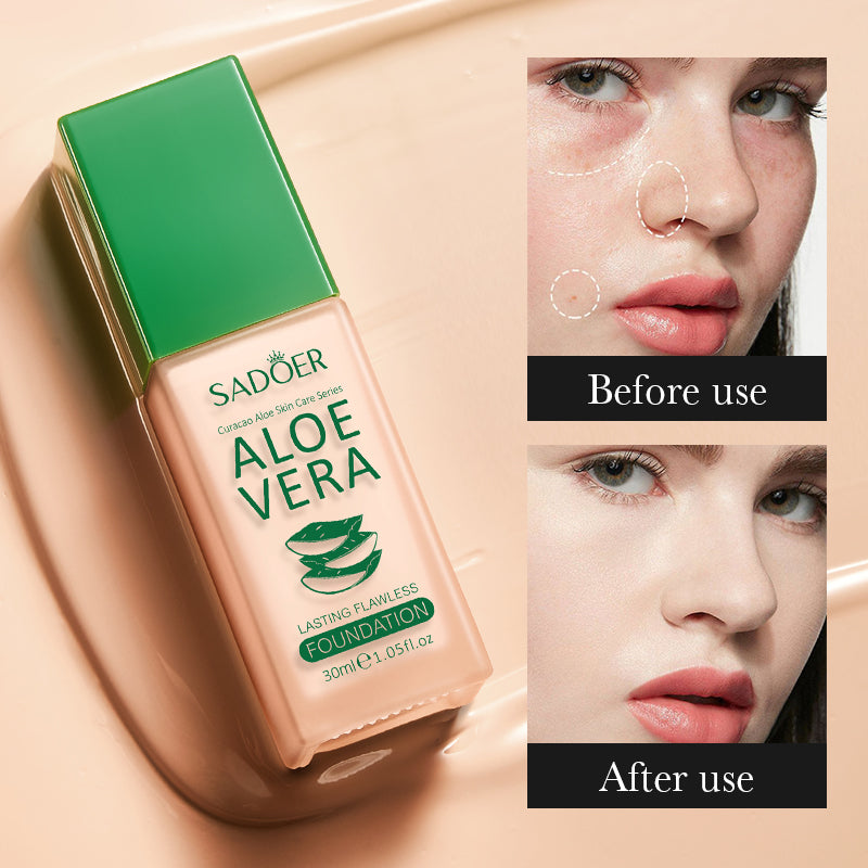 SADOER Aloe Vera Long-Lasting Flawless Foundation Liquid Natural 30ml