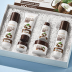 SADOER Coconut Oil Nourishing Moisturizing 6-Piece Set 100g+100ml+100ml+40ml+50g+20g