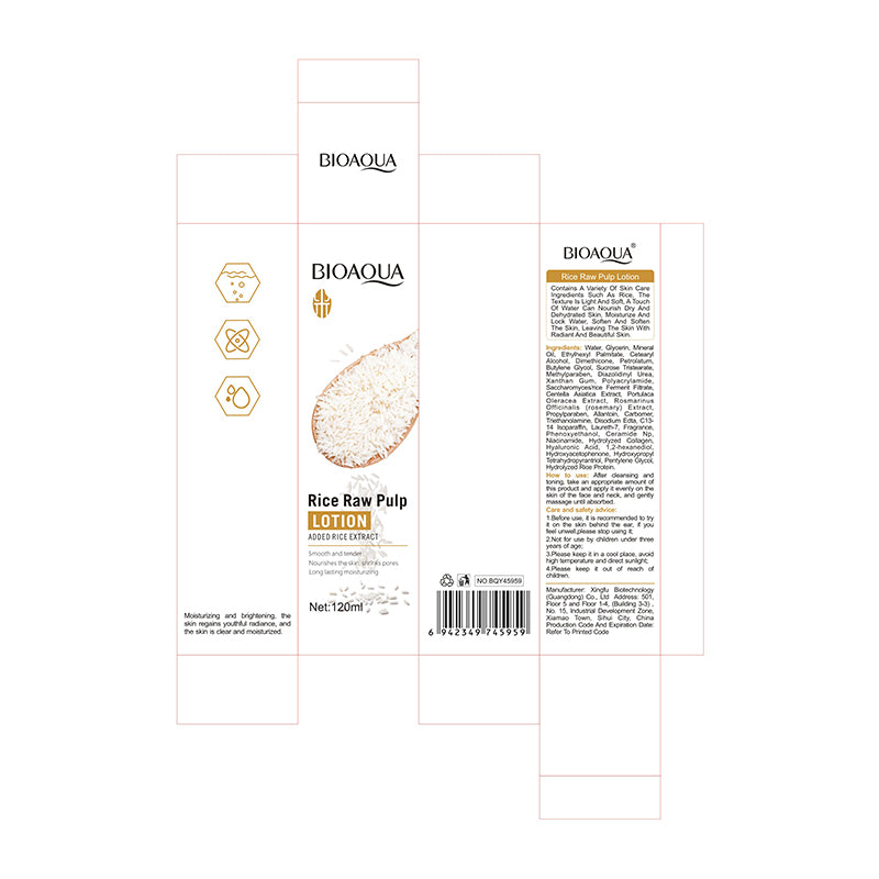 BIOAOUA Rice Original Pulp Lotion 120ml