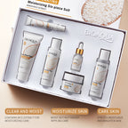 BIOAOUA Rice Original Pulp Tender Skin Moisturizing 6-Piece Set 100g+120ml+15ml+120ml+50g+20g
