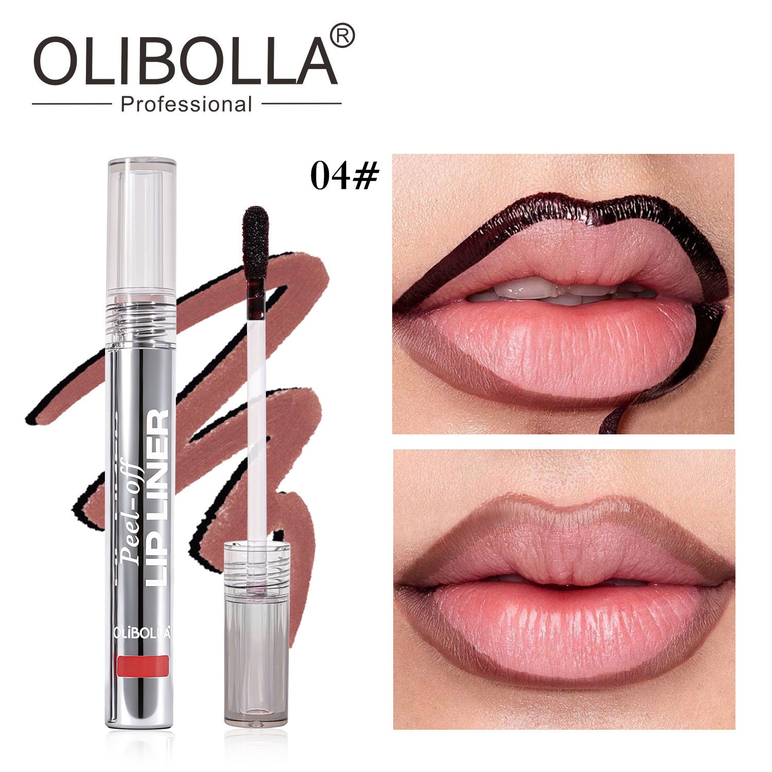OLIBOLLA Peel-off Lip Liner Matte Lip Color Easy Coloring Lining