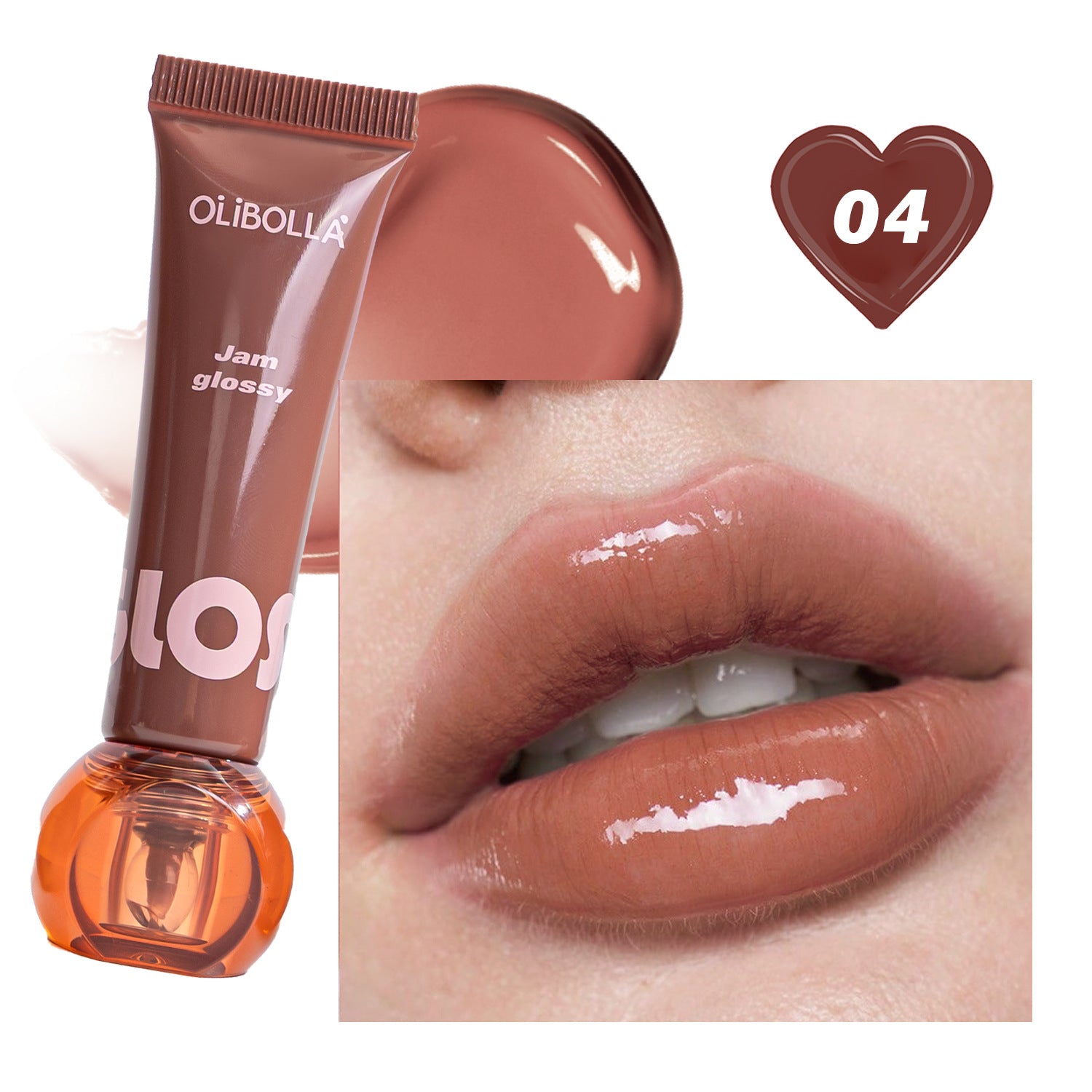 OLIBOLLA Jam Lip Glaze, Glossy Glass Lip Tint