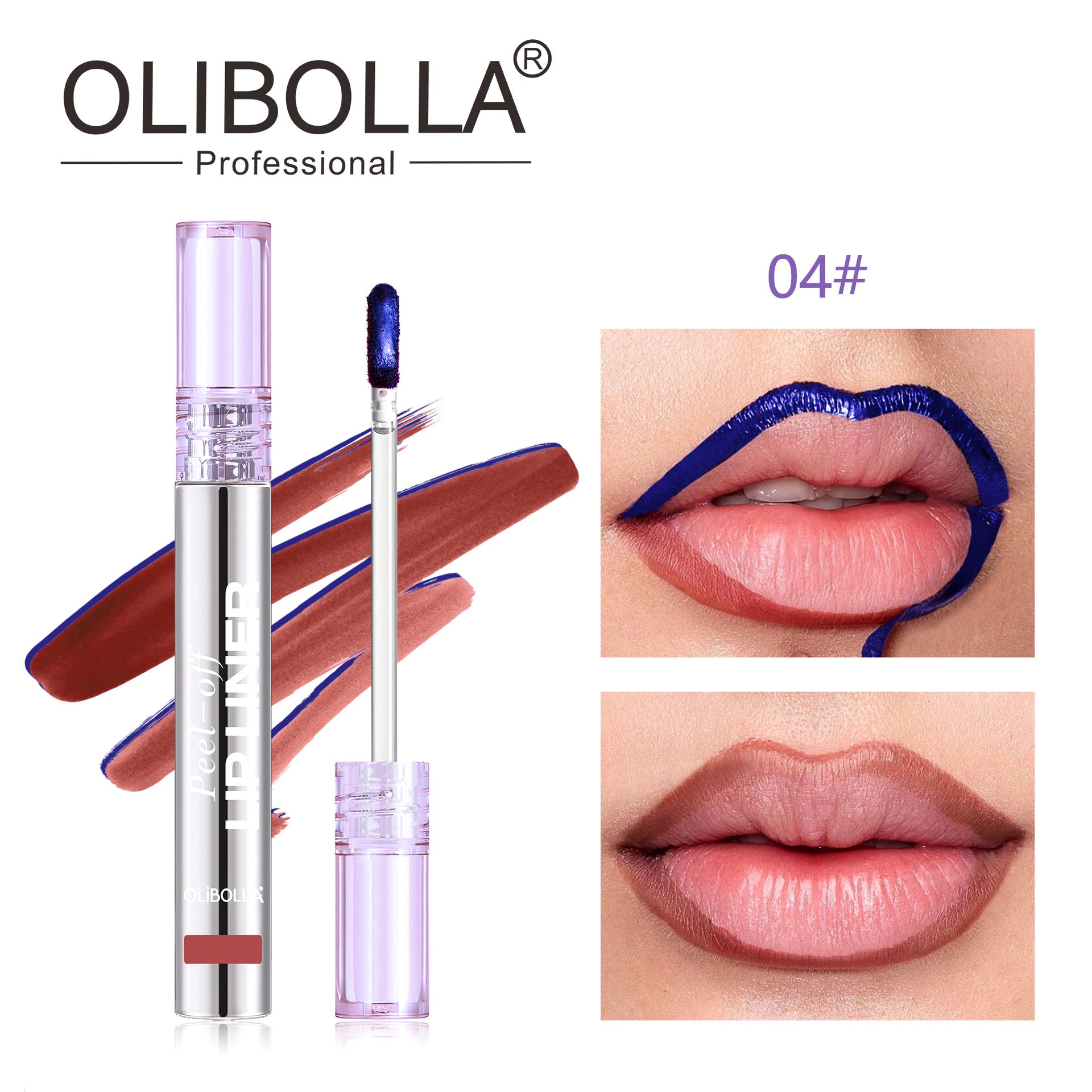 OLIBOLLA Peel-off Matte Lip Tint Waterproof Blue Lip Liner