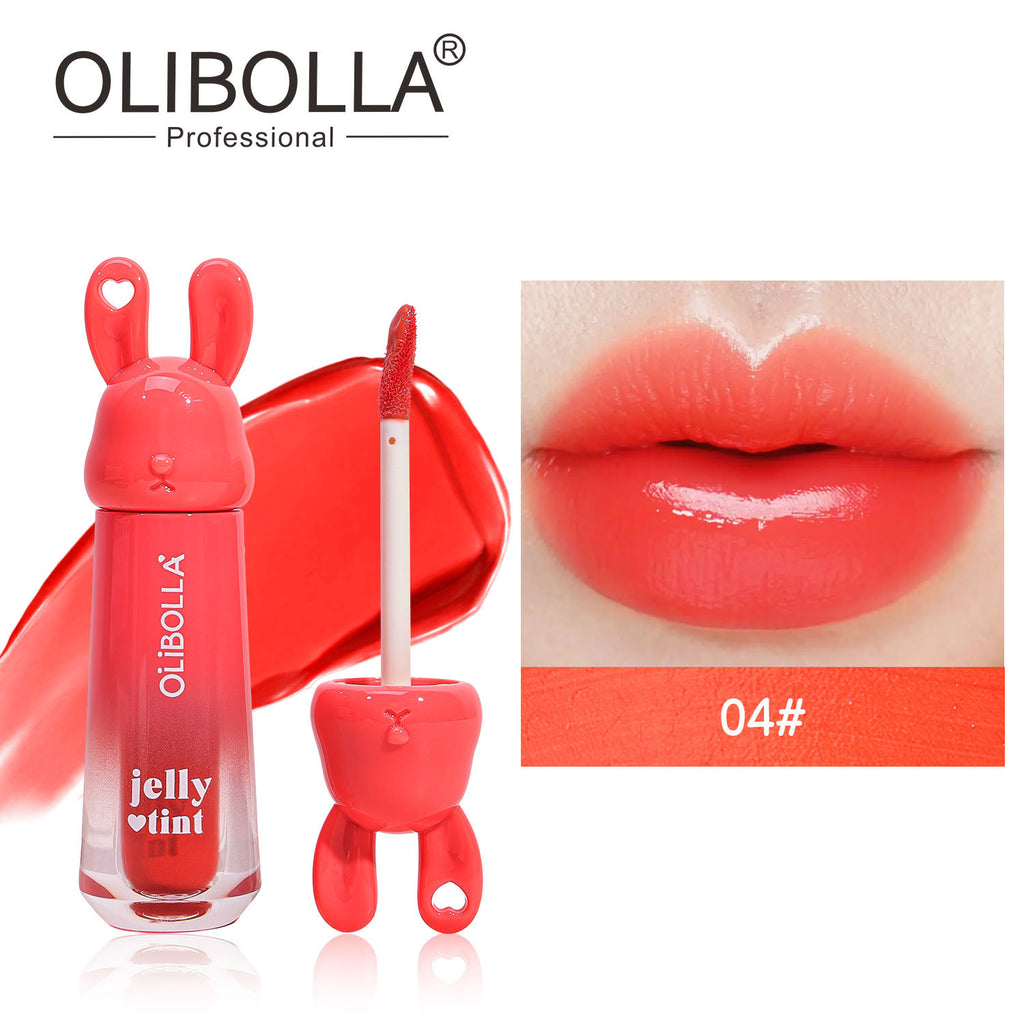 OLIBOLLA Rabbit Jelly Mirror Lip Gloss Non-stick Fade-proof