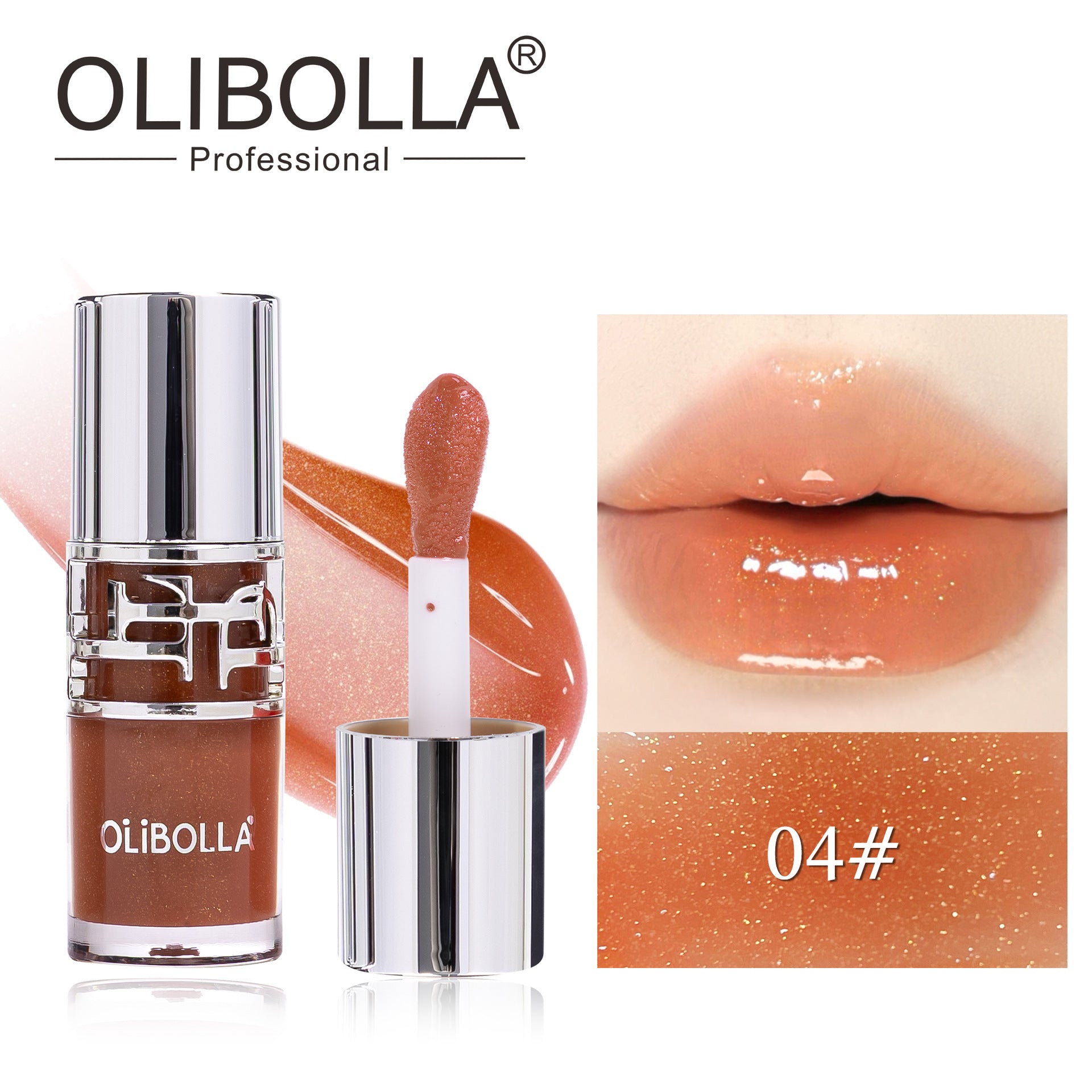 Shimmering Mirror Lip Glaze, Glossy Jelly Lip Tint