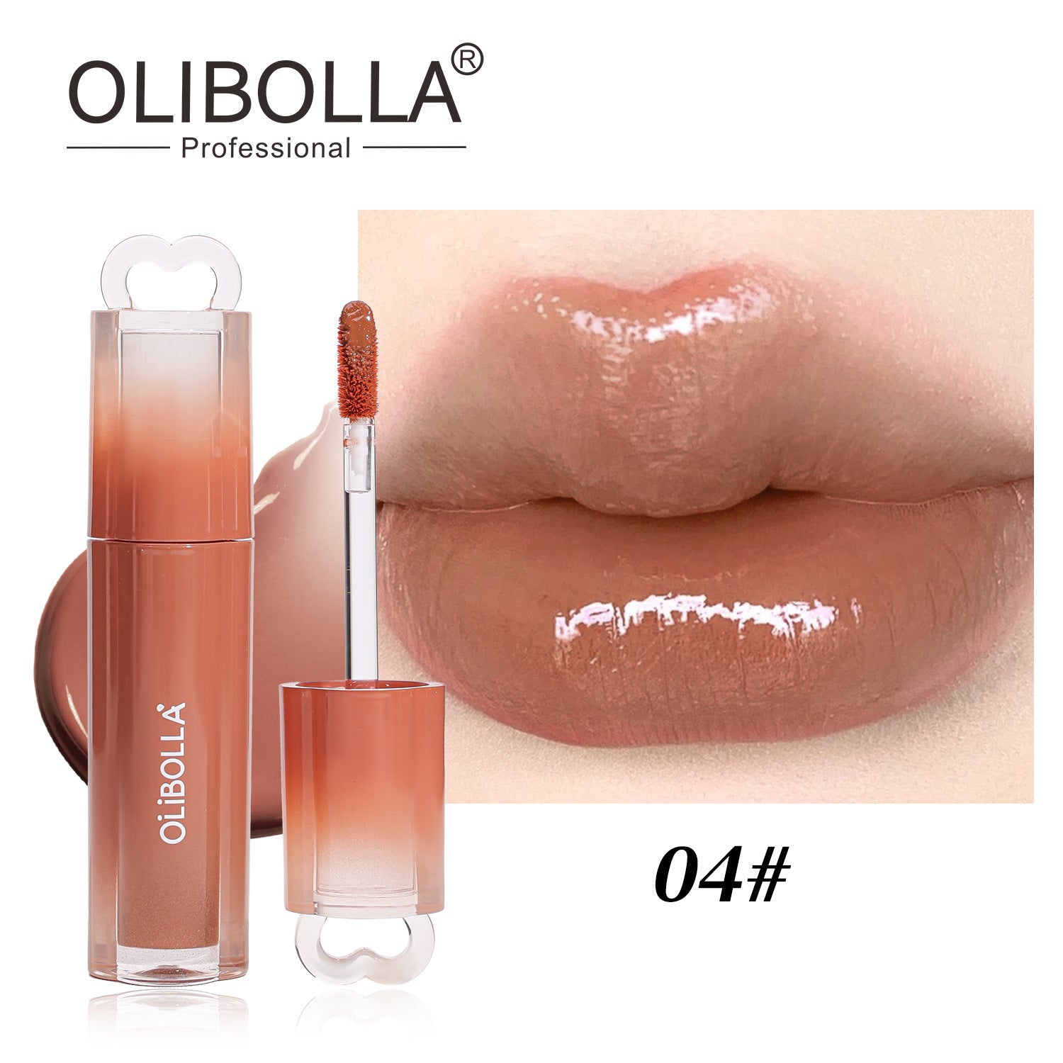 OLIBOLLA Mirror Gloss Lip Glaze Non-stick Liquid Lipstick