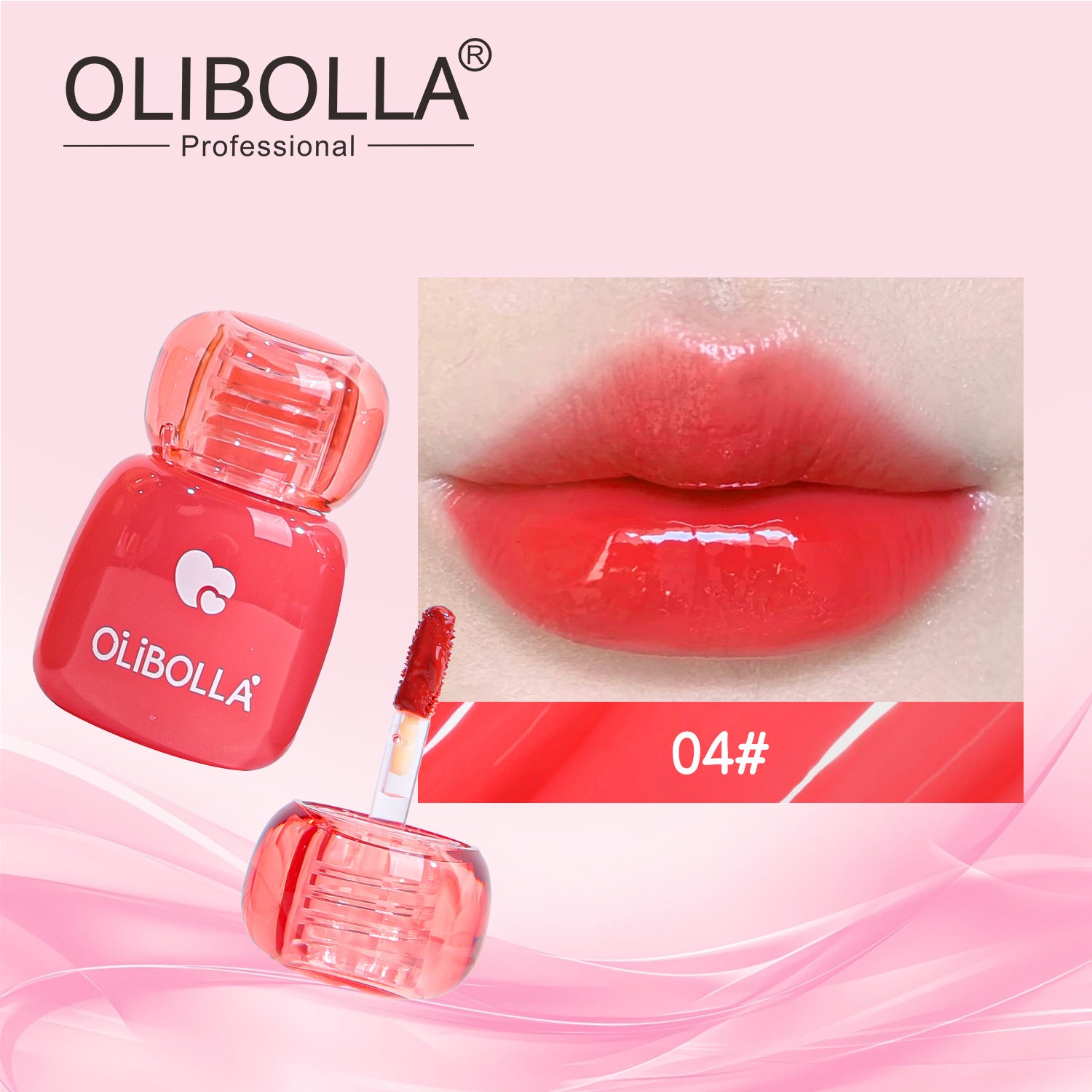 OLIBOLLA 6 Colors Mirror Gloss Lock Color Non-stick Lip Glaze
