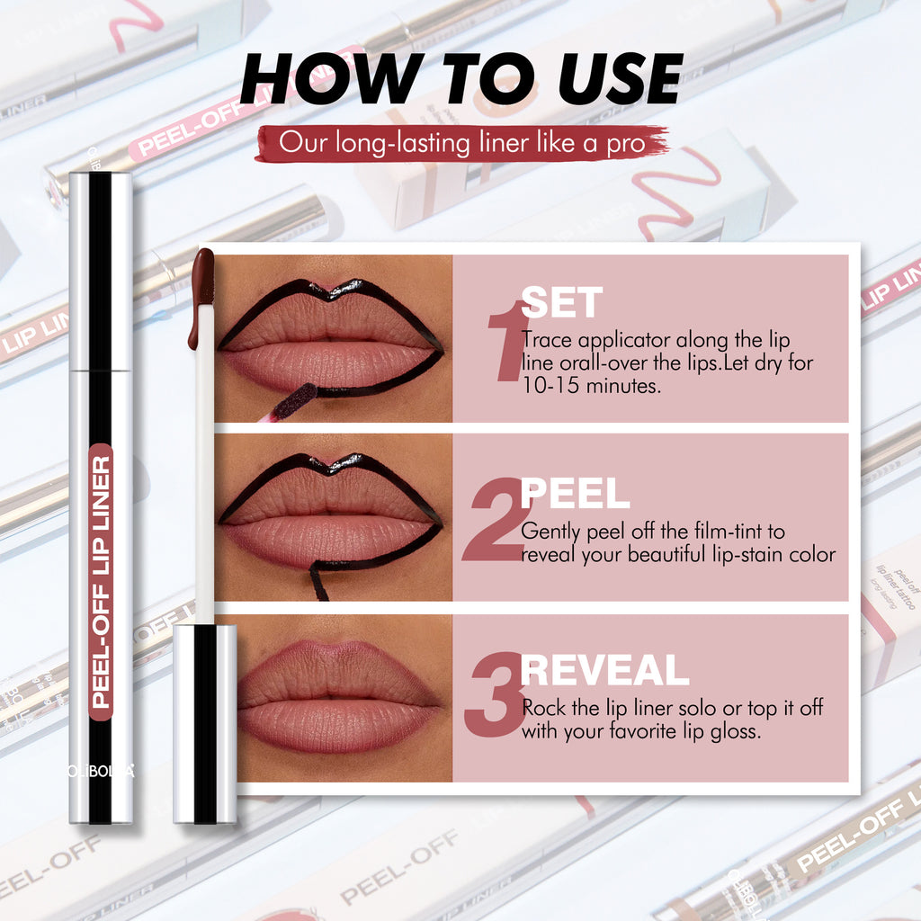 Matte Peel-off Lip Tint Waterproof Long Lasting Lip Liner