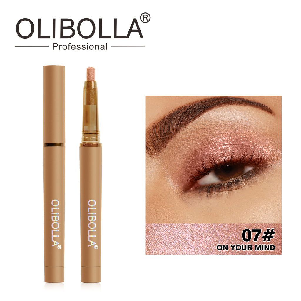 OLIBOLLA 12 Colors Highlight Eyeshadow Pen Shimmer Jelly Eyeshadow Stick