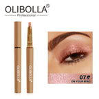 OLIBOLLA 12 Colors Highlight Eyeshadow Pen Shimmer Jelly Eyeshadow Stick