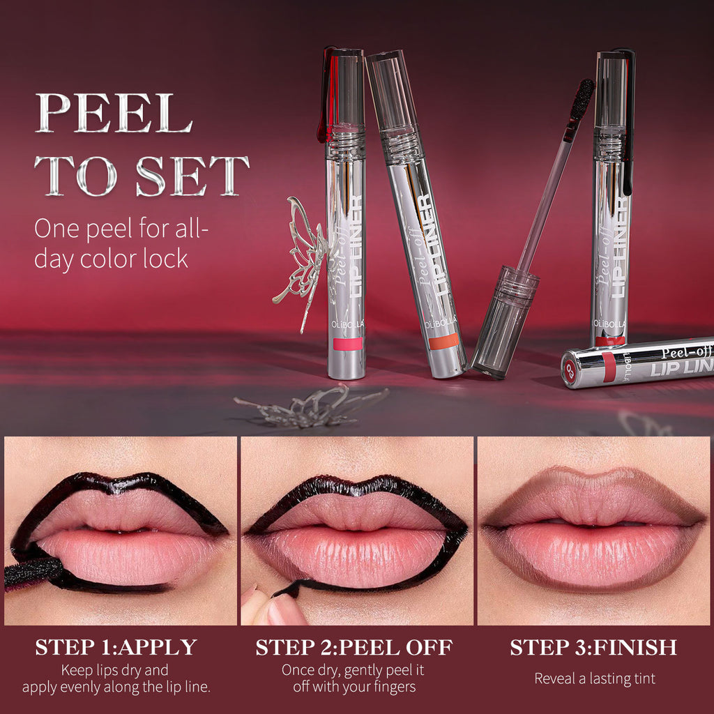 OLIBOLLA Peel-off Lip Liner Matte Lip Color Easy Coloring Lining