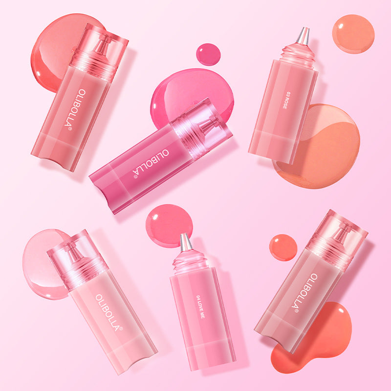 OLIBOLLA Liquid Blush Matte Lipstick Eyeshadow Natural Brightening Makeup
