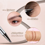 OLIBOLLA Four-Fork Liquid Eyebrow Pencil, Long-Lasting, Smudge-Proof, Waterproof & Sweat-Proof Brow Gel