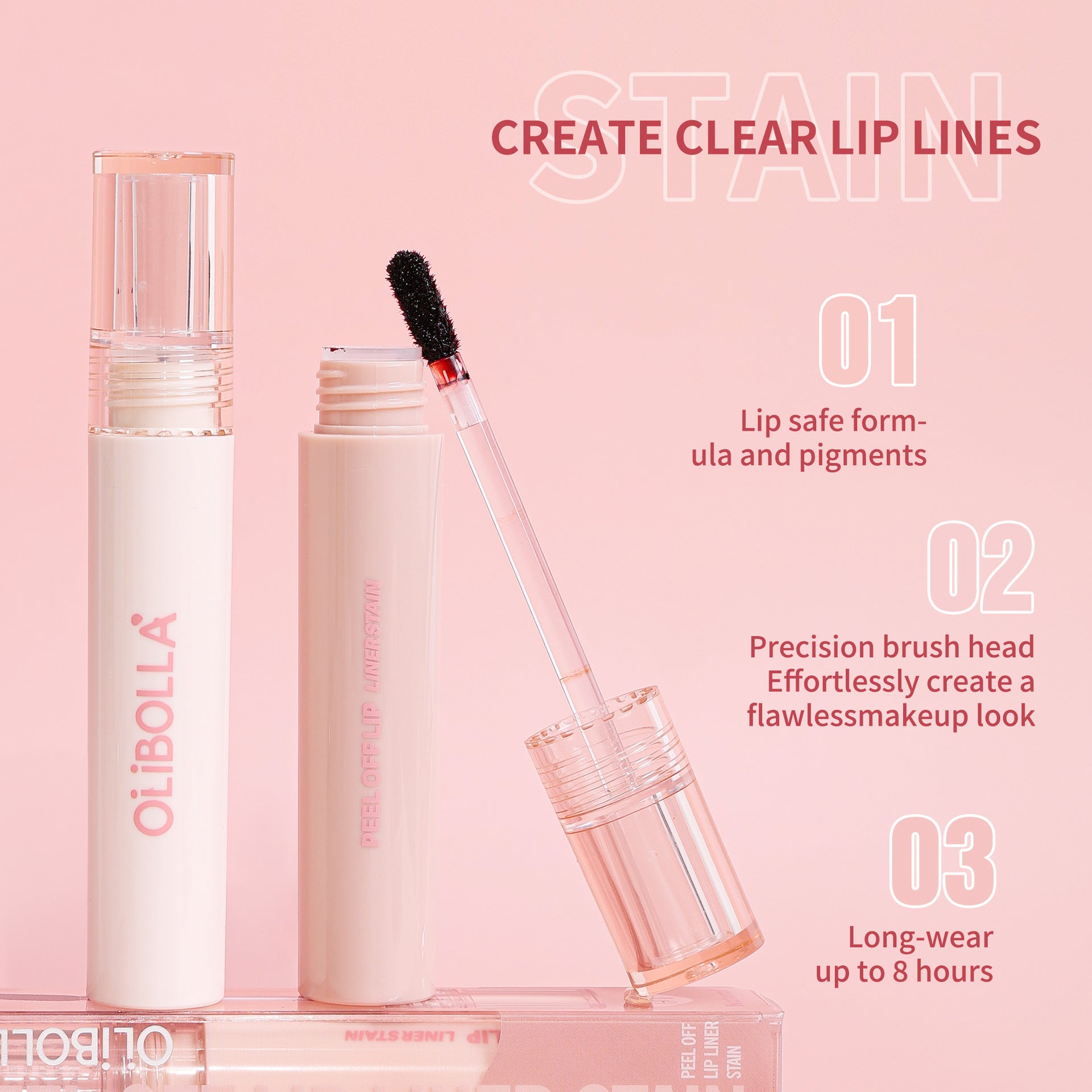 OLIBOLLA Peel-off Lip Liner Waterproof Fadeless Lipstick