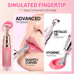 OLIBOLLA Mirror Lip Glaze with Metal Massage Tip, Lip Line Reducing