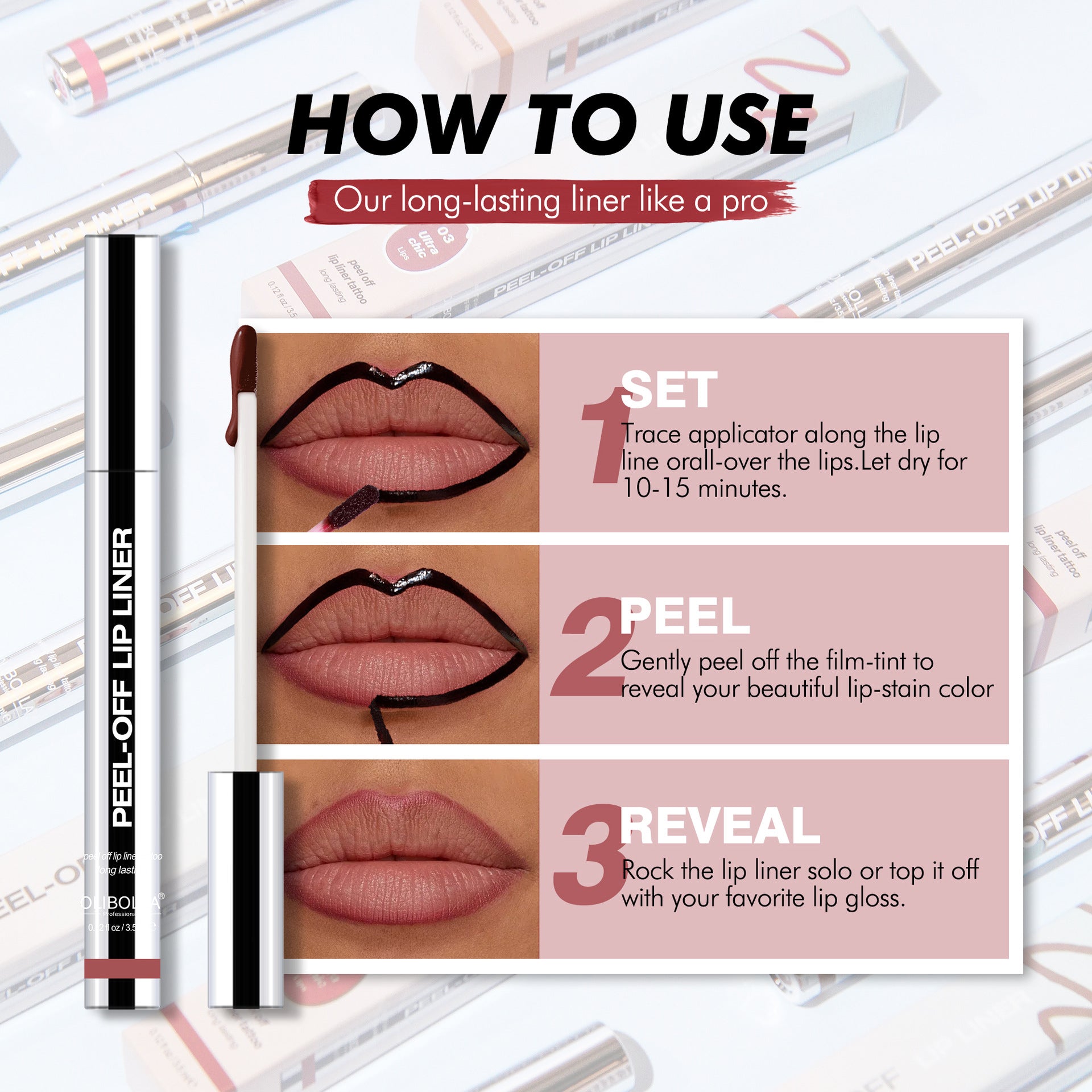 Waterproof Long-lasting Peel-off Lip Liner