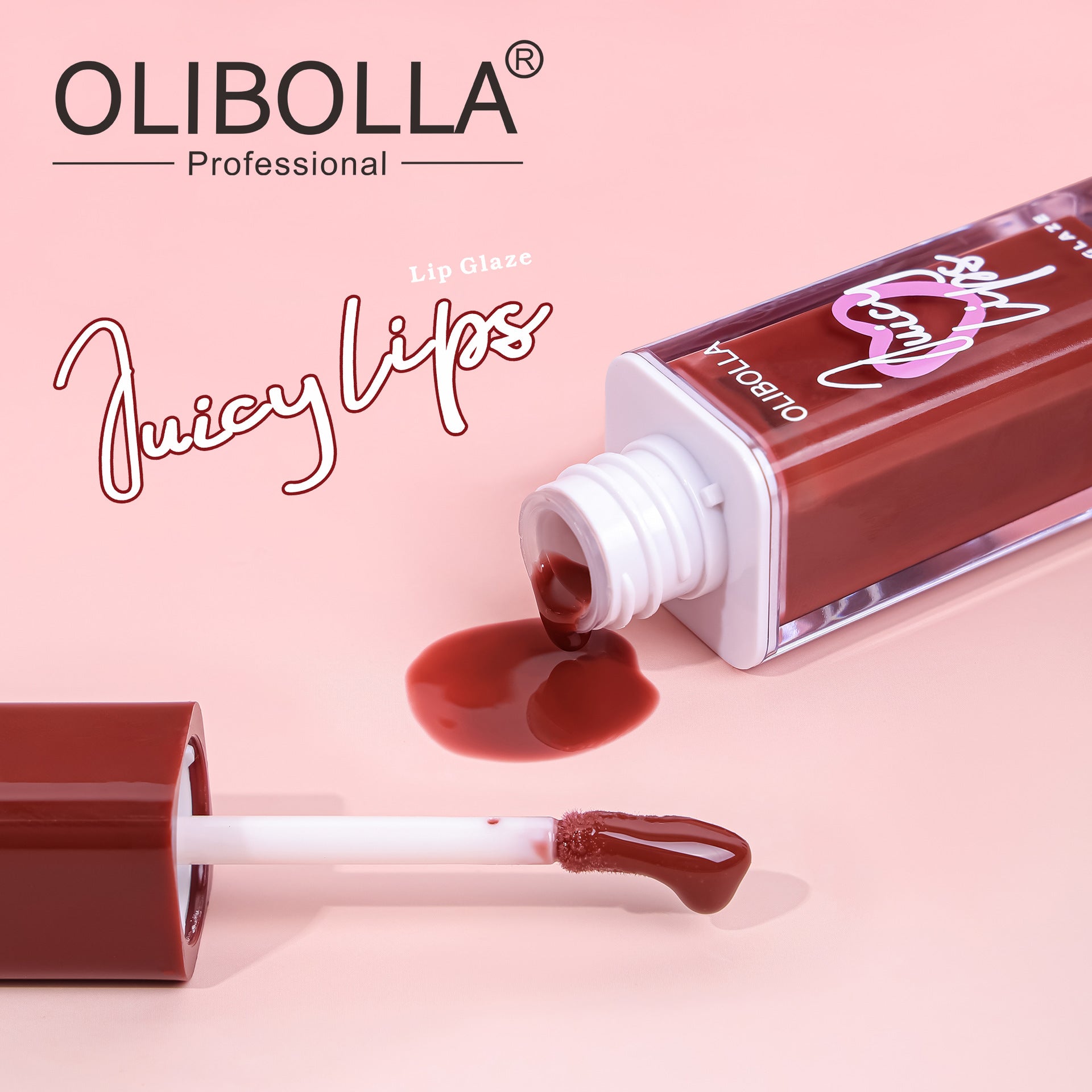 6 Colors Glossy Lip Glaze Non-stick Cup Plump Lip Fade-proof Lipstick
