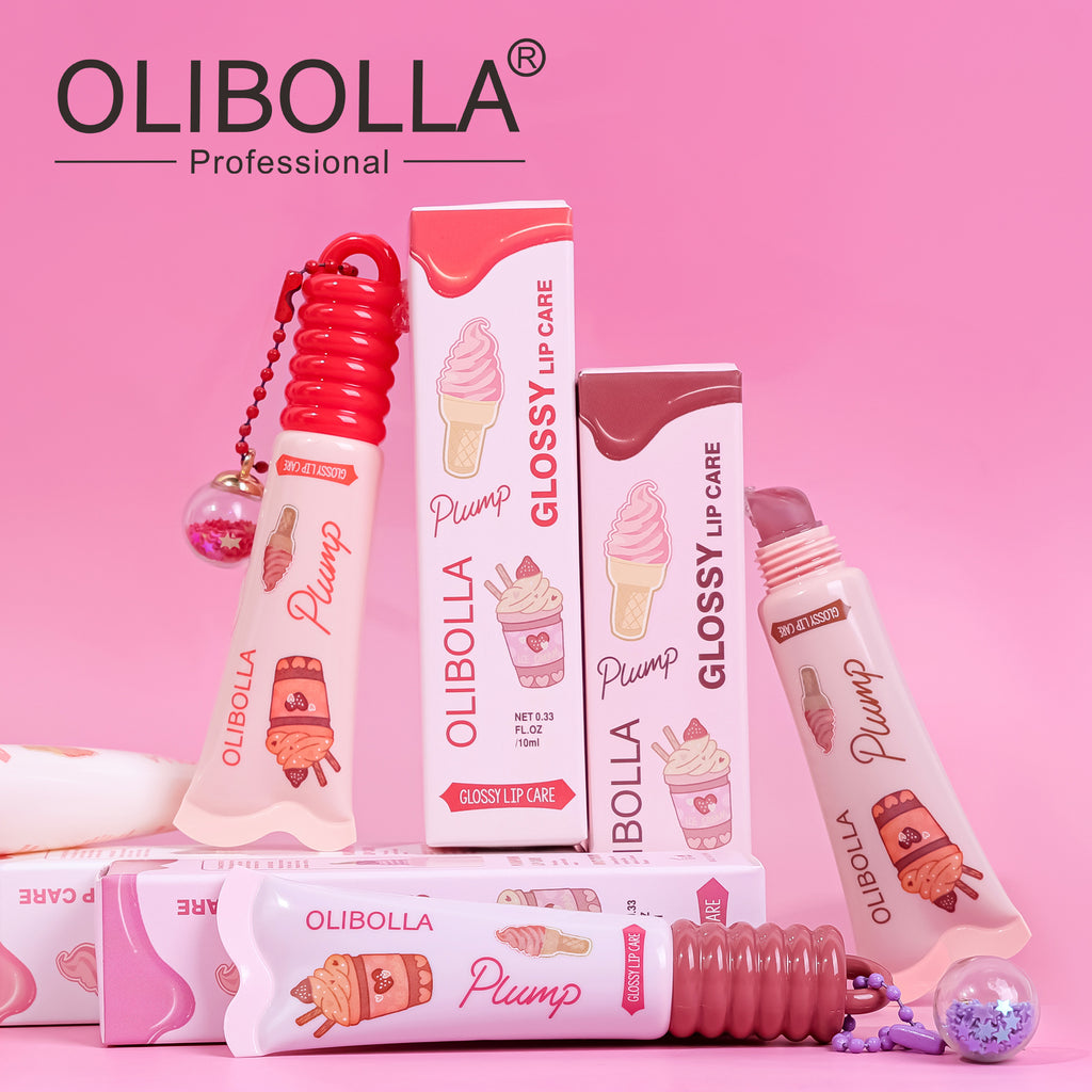 OLIBOLLA Glossy Mirror Lip Balm Long Lasting Moisturizing Non-stick Cup Lip Color
