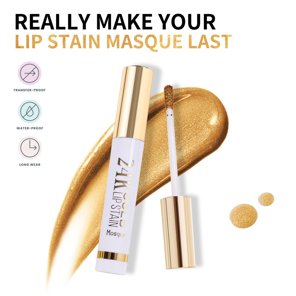 24K Gold Peel-off Lip Mask Tint Long-lasting Non-stick Lip Glaze