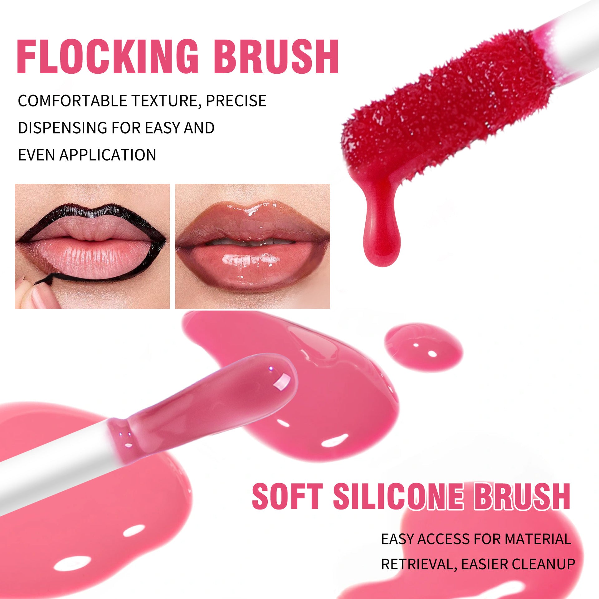 OLIBOLLA Double-ended Peel-off Lip Gloss Waterproof Long-lasting Lip Liner