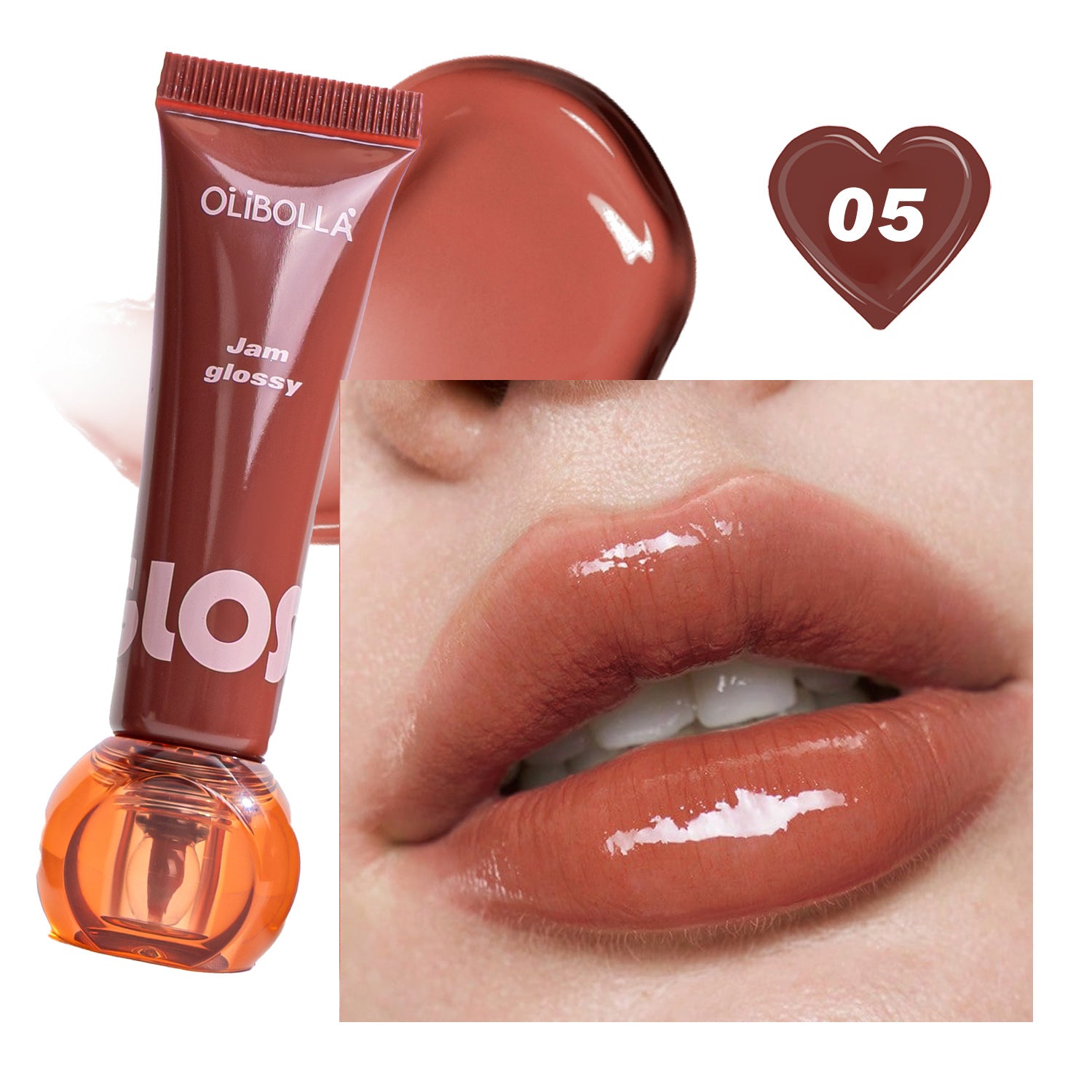 OLIBOLLA Jam Lip Glaze, Glossy Glass Lip Tint