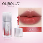 OLIBOLLA Misty Moist Lip Glaze, Long-lasting, Light Texture, Non-stick Cup, Hydrating Lip Gloss