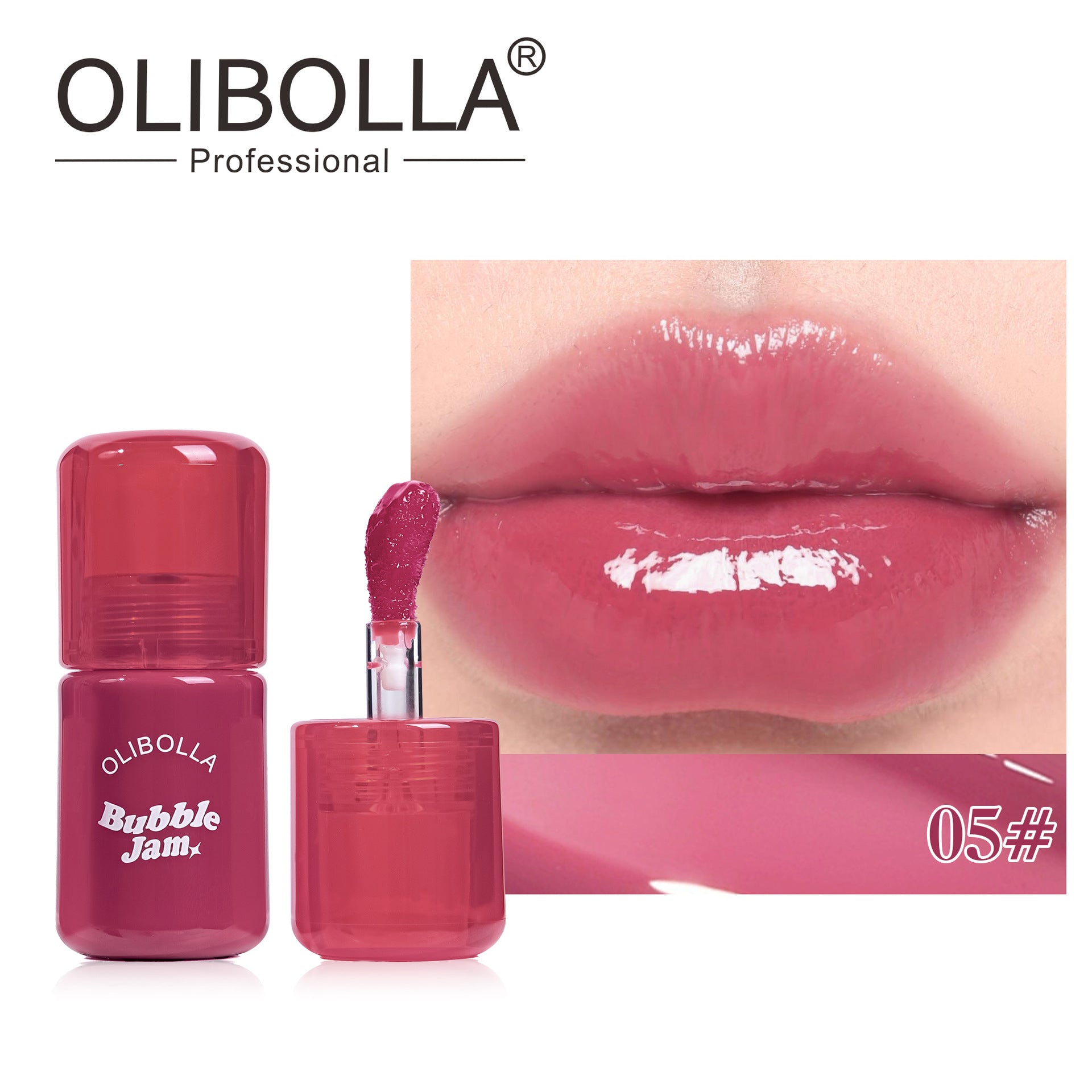 OLIBOLLA Pearlescent Mirror Lip Gloss Easy Color Payoff Non-stick Cup Lip Makeup