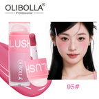 OLIBOLLA 6 Colors Double-ended Liquid Blush Blendable Waterproof Longwear Blush Stick
