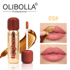 OLIBOLLA Matte Gold Peel-off Lip Liner Gloss Waterproof Long-lasting