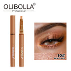 OLIBOLLA 12 Colors Highlight Eyeshadow Pen Shimmer Jelly Eyeshadow Stick