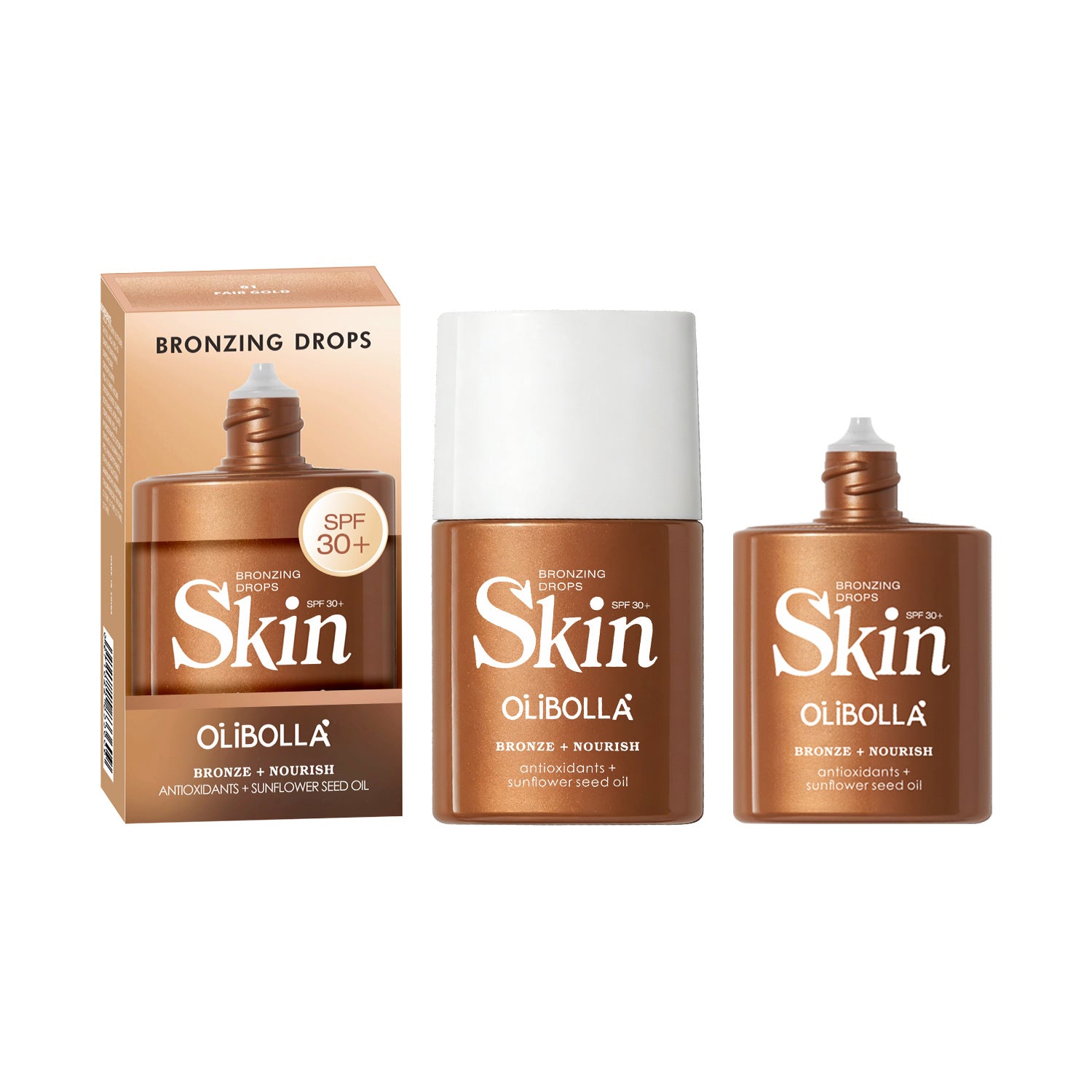 OLIBOLLA 4-Color Bronze Body Highlighter & Contour Liquid