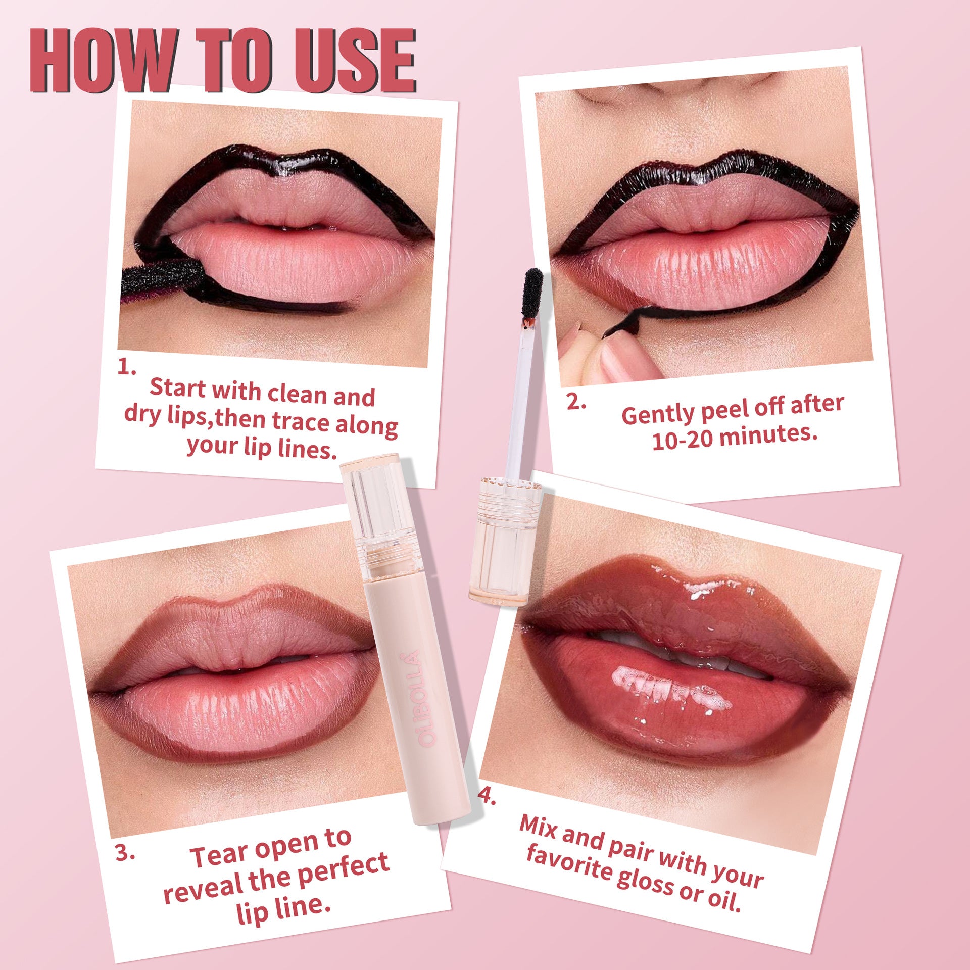 OLIBOLLA Peel-off Lip Liner Waterproof Fadeless Lipstick